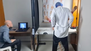 Cuckold takes wife for ultrasound exam!