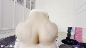 Polska blonde with big ass gets rough workout from personal trainer
