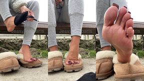 un bon feetworship dehors avant d’aller a la salle de sport qui vient ...