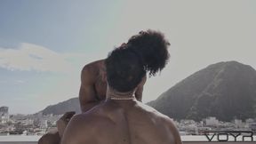 Andy Rodrigues gets face fucked by Markin Wolf on a Rio rooftop