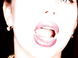 Hookah smokin' & glossy lipstick fetish & smelling & teasing & kissing