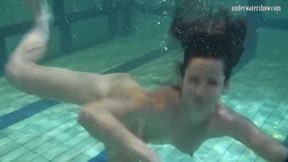 Babes swim &mdash;  strip &mdash;  and play in the water