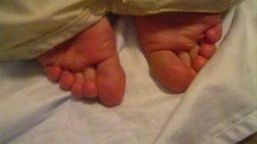 Malefootflava hot new model LJSlim Under-the-Cover Long Toes Foot Tease