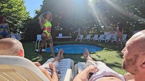 onlymaya - orgy party by the pool.