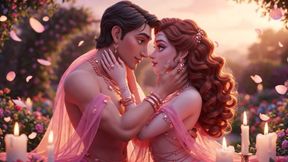 Extreme Close-Up Desi Kissing - Gold Jewelry Mein Sexy Indian Girl Aur Handsome Boy Ki Full Romantic Night