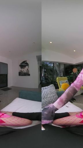 BaDoinkVR Nikki Nicole Needs To Be Filled With Large Amount Of Positive Energy Before Party   Clip 1