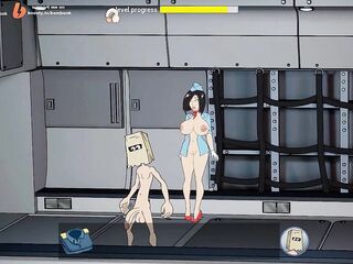 Chunky stewardess gets her holes filled with schlong (Fuckerman Skyfuck #6) - Jazziuu