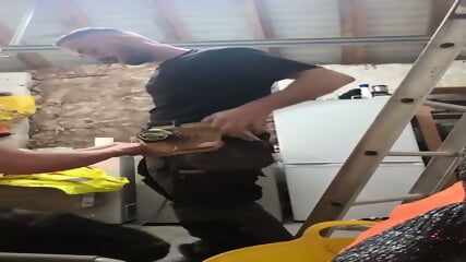 Tradie Suck In Dewalt Trousers  Indian