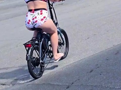 Testing Out My Electric Bike! Close up Booty Slow-Mo and