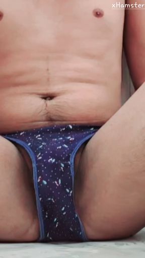 Sexy boy jerks on aunty&#039;s panties and cums💦 on her