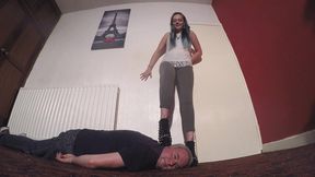 Sophie's Sexy Platform Studded Ankle Boots FLOOR CAM