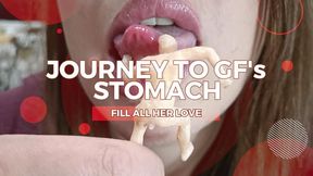 Journey to Girlfriend's Stomach (vore, burping, gentle giantess)