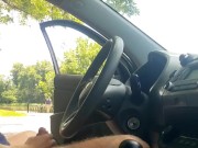 Caught ginger bear playing with cock in public