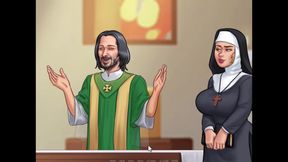 Summertime saga: Jenny is now hooked on my dick she comes anytime to ride me