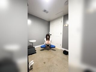 Sexy trans CD in hot constricted jeans. Biggest butt large rod and titties