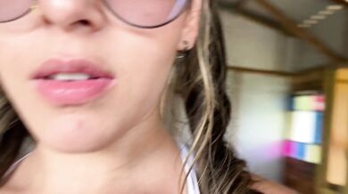 The stud next door fucked me raw while I drove with my panties soaked