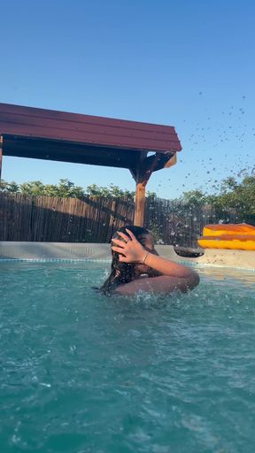 Sexy Pool Tease in a Tiny Bikini