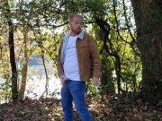Smoking a cigarette, enjoying the outdoors! Firebush & ginger helicopter dick!