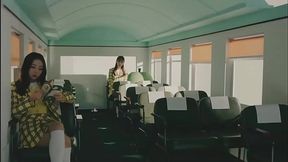 chuu from loona has orgy with dancers and npc and fuck in snow and all get creampied (FUCK BBC)