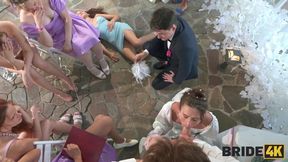 Bride gets naked with hot stranger in public at the wedding reception