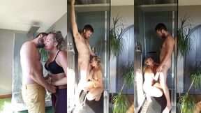 15 baise intense sous la douchependant notre tournage avec doryann et avant ...