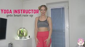 Yoga instructor gets heart rate up