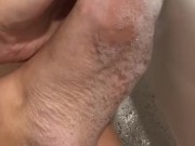 Soapy foot massage