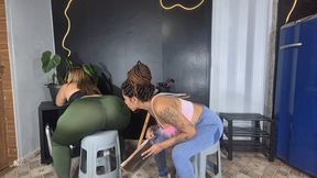 Fetish Shop Owner Secretly Smelling Farts During the Interview – by Rosalia Peach and Anita Perverse – Part 1