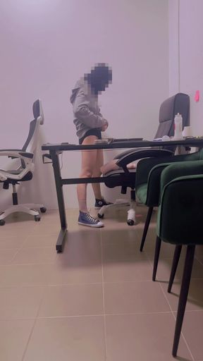 Having sex in the office on vacation.
