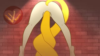 girl gets fucking in the wall with large (anal and cum scene)