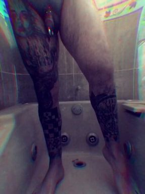 In the shower dildo