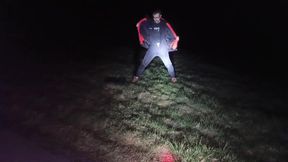 I Strip and Jerk off Outside at Night