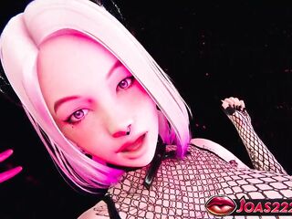 Hot Golden-haired Luanna Vicktoria in SADOMASOCHISM Dress: Rule34 Animation with Moist Snatch Fingering in Club Scene, Anal Dildo Stimulation, and Desk Rug munch with Squirt