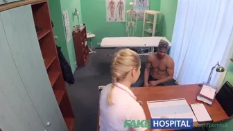 Blonde nurse Nikky Dream rides cock in hospital role play