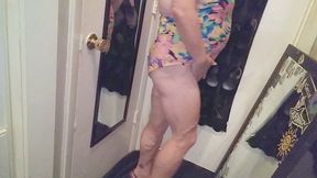 Tiki swimsuit and heels
