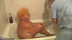 Granny at bath