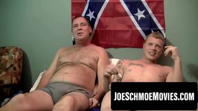 Ericâs thick rod disappears into tight ass until balls clap