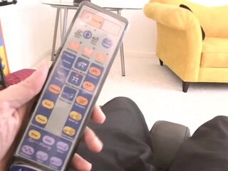 Sexy chick gets sextoy booty screwing and cum in the eye