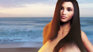 Big Boob Teen Dancing on the Beach - Breast Expansion Petite Girl jiggling