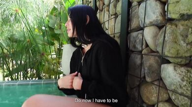 Stepsi’s 18yo Latina Bestie Gags on Big POV Blowjob Desperate for Doggystyle