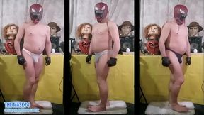 Rica Ropa Desnudito Mostrando el Culito con la mascara de (spaiderman)