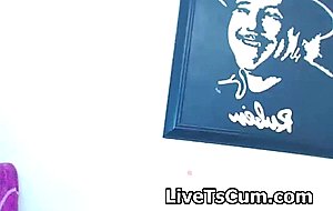 Big tit latina cums in own mouth