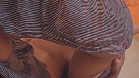 Asian Maid Riding Big Cock