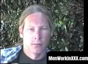 MenWorkinXXX.com - Long-haired Freddyz strokes his fat meat on his bed