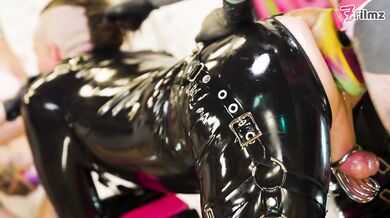 Latex Strap-On Gang Bang Orgy: Femdom Pegging with Mistress Alessa la Strange, Anuskatzz & Maz Morbid