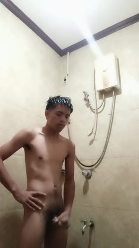 Another Shower Jerking off with Cumshot