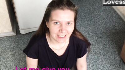 Lovessie, the hot Russian MILF, dominates and gives a deep morning BJ in the kitchen