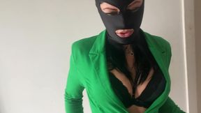 💼 naughty secretary in stockings & green blazer – lascivious dance & office blowjob