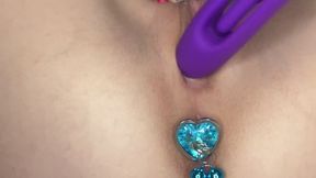 Close-Up DP & Butt Plug Tease