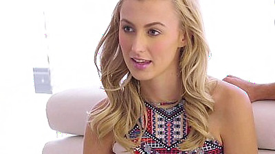 Skinny girl Alexa is trying her first time hardcore porn shoot with tiny blonde casting agent Odette